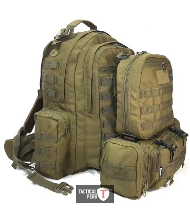 Mochila táctica desmontable para viaje paracas II, tres en uno