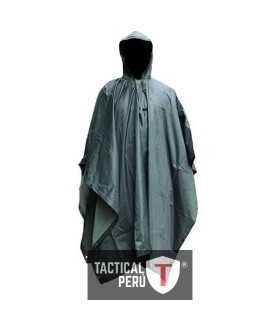 poncho para la lluvia verde
