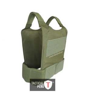 Chaleco antibalas usa aramida como kevlar, verde